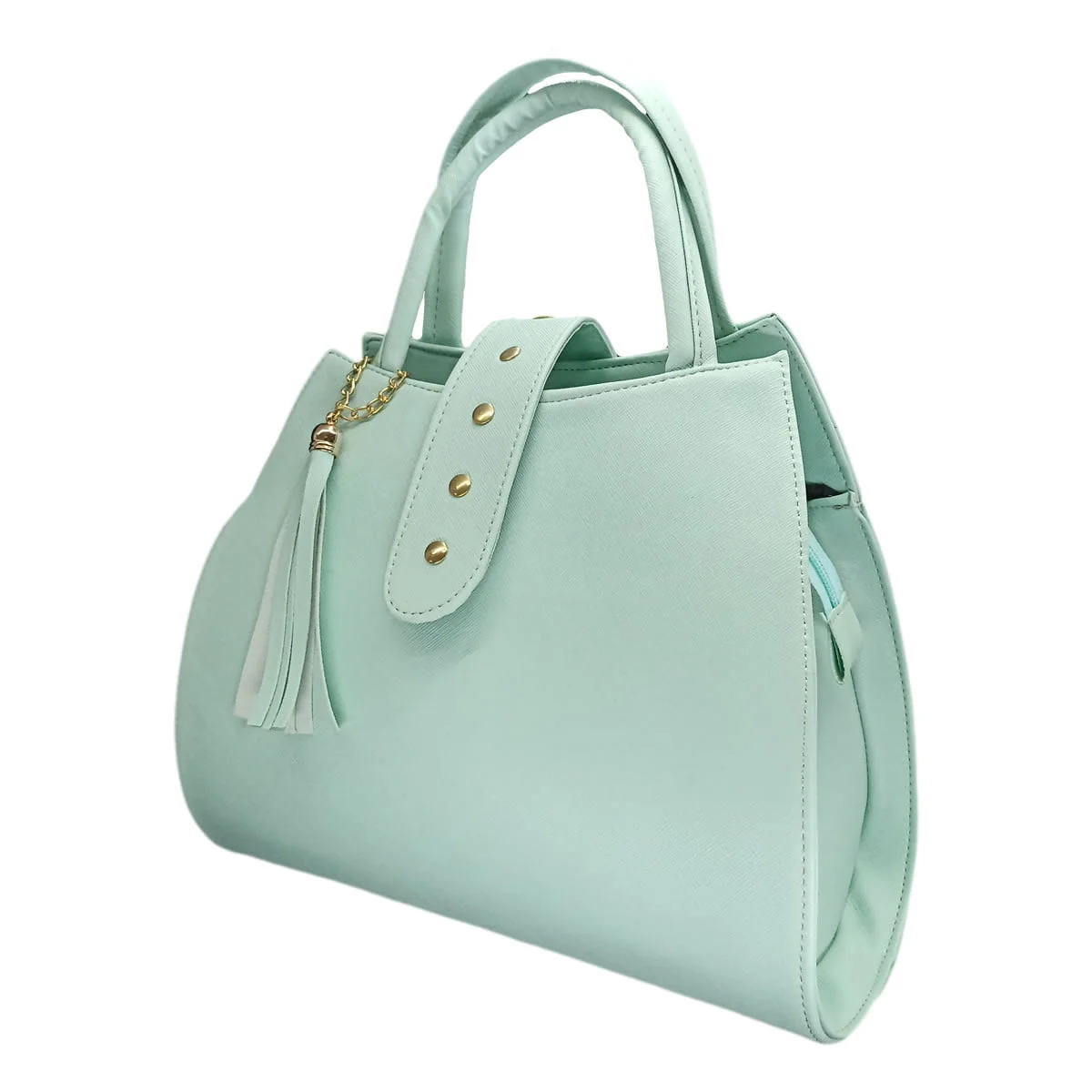 Bolsa de piel sint&eacute;tica aqua, bolsa de mano