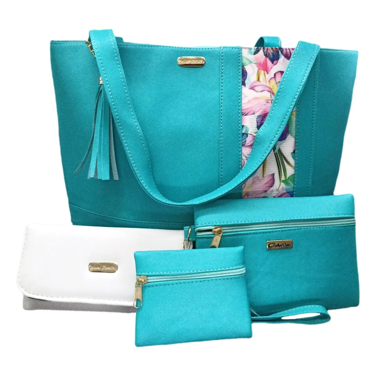 Cosmetiquera, cartera, monedero y bolsa de piel sint&eacute;tica jade